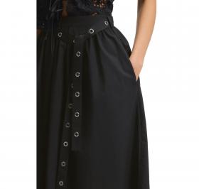 BOSS Gonna Donna Maxi In Popeline Di Cotone Con Cintura Ad Occhielli C Vidol 50559088 Colore Nero