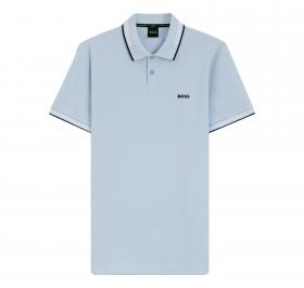 BOSS Polo Uomo Slim Fit In Cotone Elasticizzato Con Logo Pau