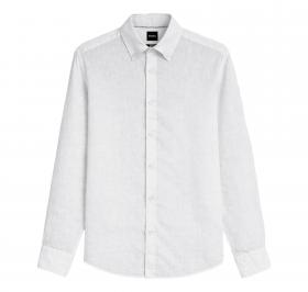BOSS Camicia Uomo Button Down Regular Fit In Lino H LIAM BD E C1 261 50556077 Colore Bianco
