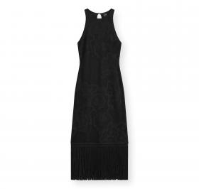 BOSS Vestito Donna Slim Fit Con Motivo Floreale e Orlo Con Frange C Farseille 50559734 Colore Nero