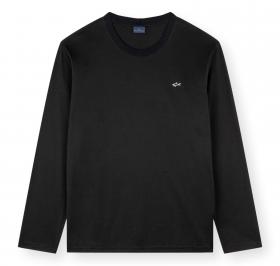 PAUL SHARK T Shirt Uomo Manica Lunga Shark Badge Regular Fit