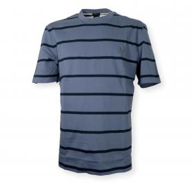 BOSS T Shirt Uomo In Cotone Mercerizzato Con Monogramma Double B C Taut 01 50555844 Colore Blu a Righe