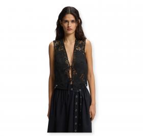 BOSS Gilet Donna Ricamato Con Chiusura a Cravatta C Irika 50556743 Colore Nero