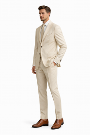 SIMBOLS Abito Uomo Beige Drop 7 A10691M 085 Made in Italy Giacca Sfoderata