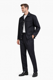 SIMBOLS Shirt-Jacket Uomo Nero Completo Destrutturato A21100 090