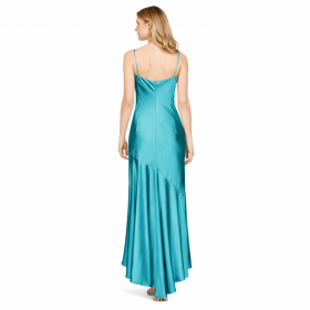 PINKO Abito Donna Lungo La Rosas In Raso Drappeggiato Colore