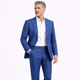 SIMBOLS Abito Uomo Gessato Blu A10600L Made in Italy