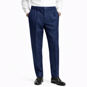 ROY ROBSON Pantalone Uomo Blu Slim Fit 5038 Lana Stretch Elegante Cerimonia