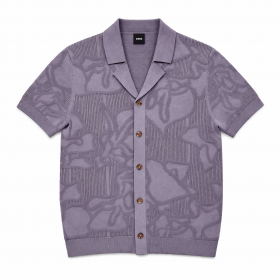 BOSS Polo Uomo C-Noy 50560478 Lilla Cotone Maglia Aperta Manica Corta