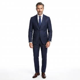 SARTORIA LATORRE Abito Uomo Blu Tramato DROP 8R MOD. AO88EF