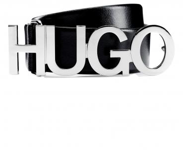 HUGO Cintura Donna in Pelle Fibbia Logo Color Argento Zula B