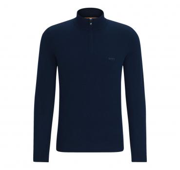 BOSS Maglione In Lana Con Colletto Zip e Logo Modello Marlo 