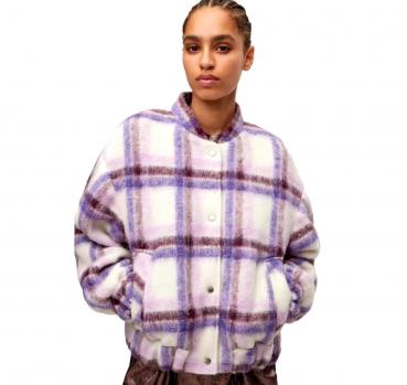 BOSS Giubbotto Donna Oversize In Materiale a Quadri C_JYZIA 