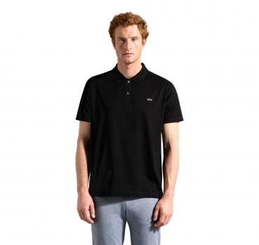 PAUL SHARK Polo Uomo Cotone Organico Pique Con Shark Badge C