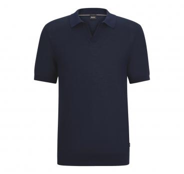 BOSS Polo Uomo Stile Maglia In Misto Cotone Con Colletto Ape