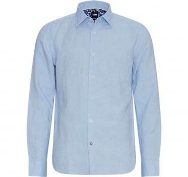 BOSS Camicia Uomo Vestibilita' Casual Lino e Cotone 50513661