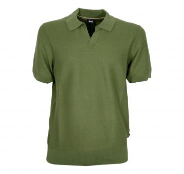 BOSS Maglione Uomo Stile Polo In Misto Cotone Con Colletto A