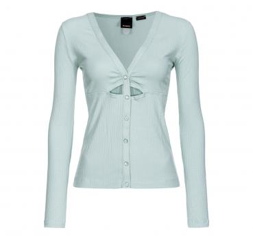 PINKO Maglia a Costine Con Bottoni Madreperla Millionaire Co