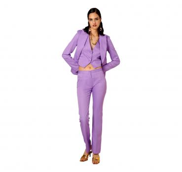MDM Mademoiselle Du Monde Tailleur Donna Gessato Doppiopetto