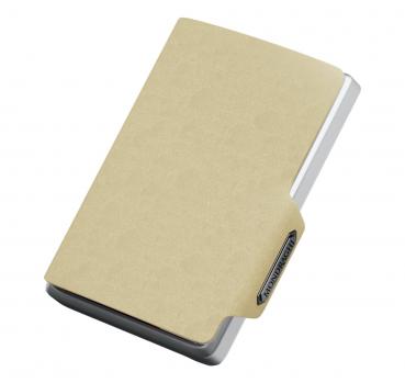 MONDRAGHI Saffiano Gold Mini Wallet in Pelle Protezione RFID