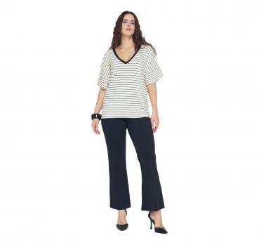 LISA KOTT Blusa Donna A Righe Con Dettagli Sul Retro LK9887 