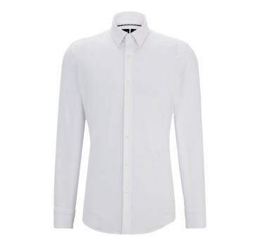 BOSS Camicia Slim Fit in Jersey Elasticizzato Ad Alte Presta