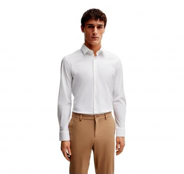 BOSS Camicia Slim Fit in Jersey Elasticizzato Ad Alte Presta