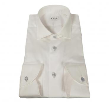 XACUS Camicia Uomo Tinta Unita Tela Bottone Grigio Perla 717