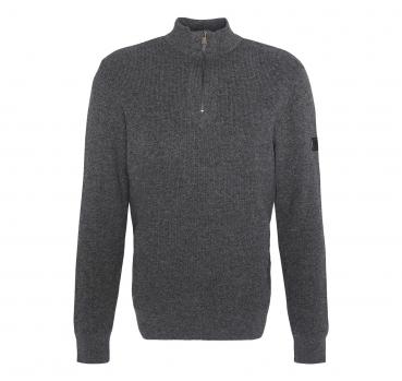 BARBOUR Maglione Uomo Crawley Con zip Corta Colore Charcoal 