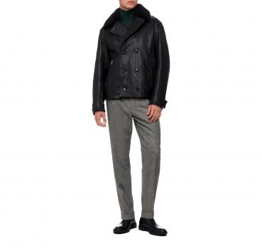 BOSS Giacca Doppiopetto Uomo in Vera Pelle 50524895 Colore N