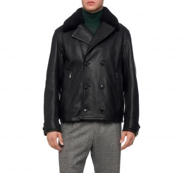 BOSS Giacca Doppiopetto Uomo in Vera Pelle 50524895 Colore N