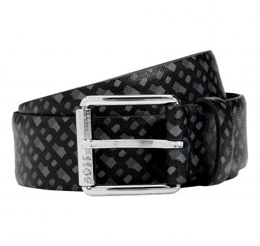 BOSS Cintura Uomo in Pelle italiana Con Stampa Del Monogramm