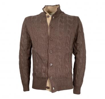 CASHMERE COMPANY Cardigan Trecce In Cashmere e Lana 1214 IU2