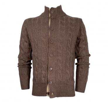 CASHMERE COMPANY Cardigan Trecce In Cashmere e Lana 1214 IU2
