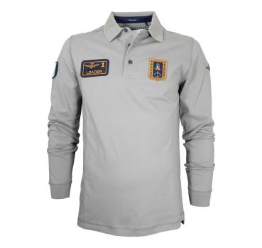 AERONAUTICA MILITARE Polo Uomo Manica Lunga Con Patch Frecce