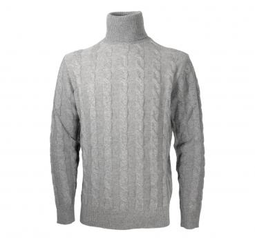 CASHMERE COMPANY Dolcevita Uomo Treccia Slim Fit IU715 1213c