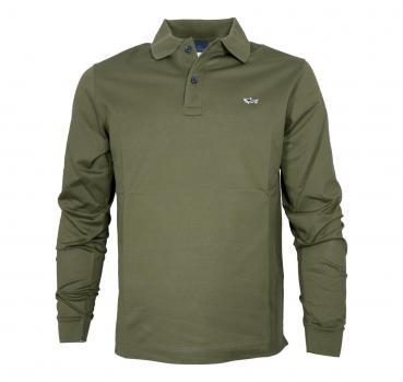 PAUL SHARK Polo Uomo Manica Lunga In Pique Di Cotone C0P1229