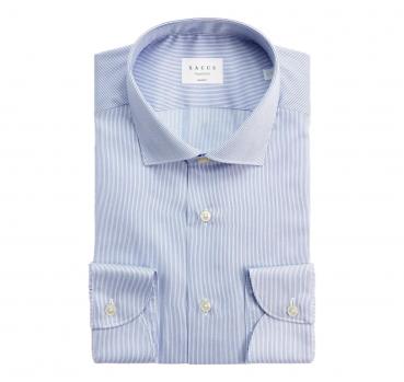 XACUS Camicia Collo francese Piccolo Twill Blu Tailor Custom