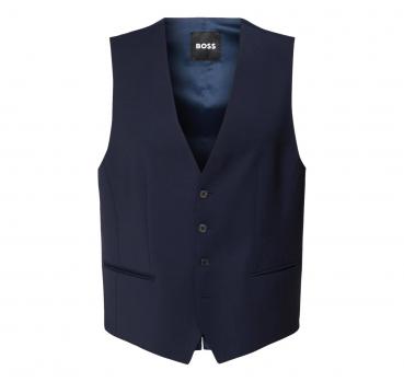 BOSS Gilet Uomo Regular Fit in Lana Vergine Elasticizzata 50