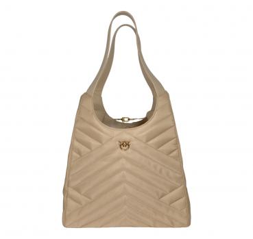 PINKO Borsa Donna Tote Bag Shopper In Tessuto Riciclato Trap