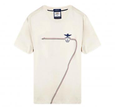 AERONAUTICA MILITARE T-shirt in Cotone Con Scie Ricamate TS2