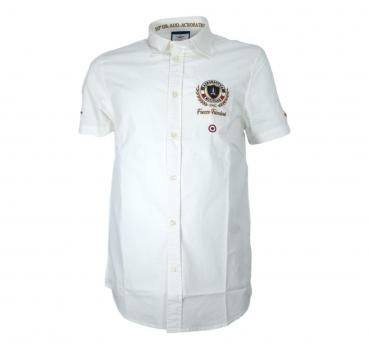 AERONAUTICA MILITARE Camicia Uomo Manica Corta Con Ricamo Su