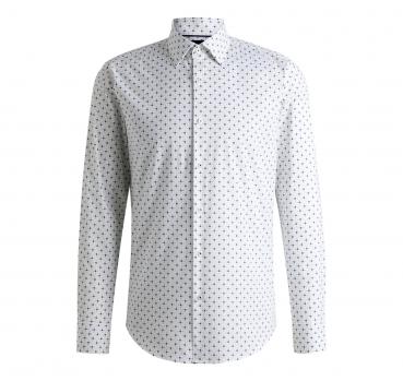BOSS Camicia Uomo Regular Fit In Popeline Di Cotone Elastici