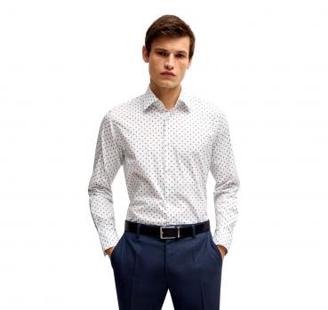 BOSS Camicia Uomo Regular Fit In Popeline Di Cotone Elastici