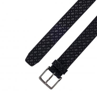 BOSS Cintura in Pelle Scamosciata con Motivo con Monogrammi 