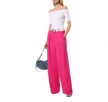 BOSS Pantaloni Donna a Gamba Larga in Morbido Twill C_Tanjur