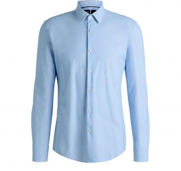 BOSS Camicia Uomo Slim Fit In Jersey Elasticizzato Ad Alte P