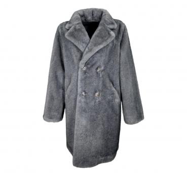 VLAB Giaccone Donna Audrey FW56054 Double Face Colore Grigio