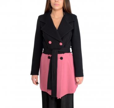 MDM MADEMOISELLE DU MONDE Cappotto Donna Colore Nero Cipolla