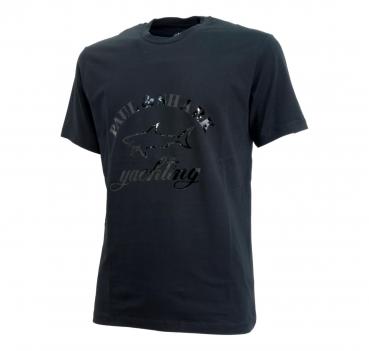PAUL SHARK T-Shirt in cotone stretch con Logo stampato 22411